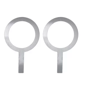 Hemoton Stainless Steel Milk Tea Ring with Handle 2-Pack 6.49X3.93In Cup Rim Protective Cover for Baking Drinks in Tea Shops Cafes and Dessert Shops