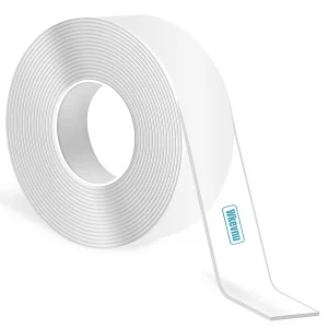 Wkevnu Double Sided Tape Heavy Duty,Removable Clear Nano Mounting Tape,Picture Hanging Adhesive Strips,Tough & Clear Weatherproof for Indoor/Outdoor 