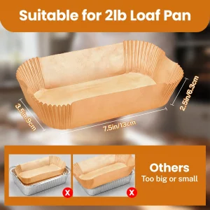 ZenQuirk 150 Pcs Loaf Pan Liners, Parchment Paper Loaf Pan Liners for Baking Bread 9x5, Bread Pan Liners for Baking