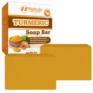 Natural Turmeric Soap Bar for Face & Body - Turmeric Skin Soap Wash for Dark Spots, Intimate Areas, Underarms - Turmeric Face Soap Reduces Acne, Fade