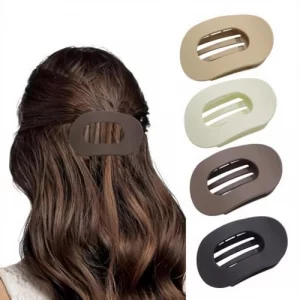 B.PHNE Flat Hair Claw Clips for Women,Matte Medium Hair Clips for Thick & Thin Hair- Comfortable Everyday Use for Office, Yoga, Party & Casual Stylin