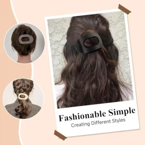 B.PHNE Flat Hair Claw Clips for Women,Matte Medium Hair Clips for Thick & Thin Hair- Comfortable Everyday Use for Office, Yoga, Party & Casual Stylin