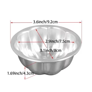 Cup Cake Molds Aluminum for Jello Nonstick Pudding Pan Cupcake Muffin Cups Cake Tartlets Baking Tool (3.5 x1.6inch)