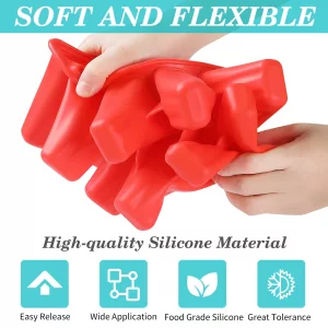 Popsicle Molds,Silicone Ice Pop Molds,BPA Free Popsicle Mold Reusable Easy Release Ice Pop Maker,Homemade Popsicle Mould with Silicone Funnel and Cle