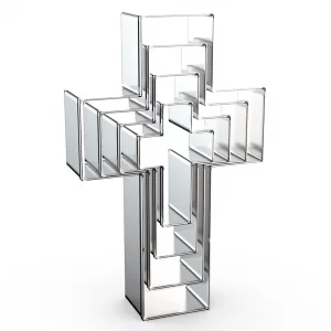Cross Cookie Cutter Set Assorted Sizes - 5 Inch, 4 Inch, 3 Inch, 2 Inch - Cross Shaped Cookie Clay Cutter Biscuit Fondant Mold for Christian Religiou