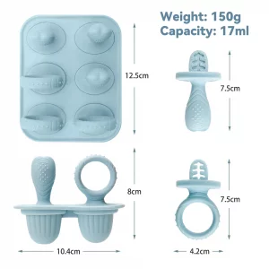 Silicone Baby Popsicle Molds with Sticks, Mini Popsicles Molds for Babies Breastmilk Popsicle Molds for Teething Relief, Frozen Treats Maker Popsicle