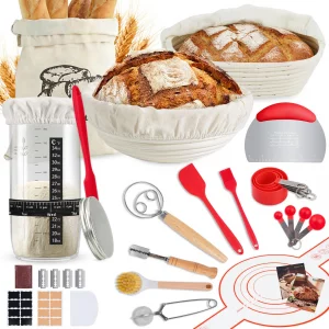 KNEDWRMY Sourdough Starter Kit & Sourdough Bread Baking Supplies-10