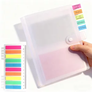 BetterJonny 3x5 Index Card Organizer, Index Cards Clear Plastic Holder Organizer Pouches Book Recipe Card Holder Flash Cards Holder, 40 Page Hold 160
