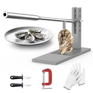 Stainless Steel Oyster Shucker Tool,Portable Oyster Shucking Knife,Easy to Use Oyster Knife,Oyster Opener Machine for Home Use,Including Two Oyster S