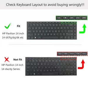 Keyboard Cover for HP Stream 14 inch 14-ds/dg Series 14-DS0013DX DS0023DX/HP Pavilion X360 14M-BA 14M-CD 14M-DH 14-BF 14-CM 14-CF 14-DF 14-DK 14-DQ 1