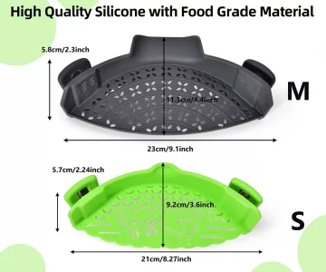 SUNWUKIN Strain Pot Strainer and Pasta Strainer - Adjustable Silicone Clip On Food Strainers for Pots, Pans, and Bowls - Kitchen Drainer Colander