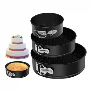 XIGUI Cheesecake Pan, Springform Cake Pan Set - Pack Of 3, Nonstick Round Baking Pans with Removable Bottom, Cake Pans for Mini Cheesecakes, Pizzas a