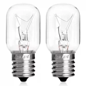 Belleone Microwave Light Bulb for Whirlpool, 8206232A Light Bulbs for Maytag GE Kenmore Over Range Hood, Kei 125V 40W, Microwave Bulbs Over Stove, 2 
