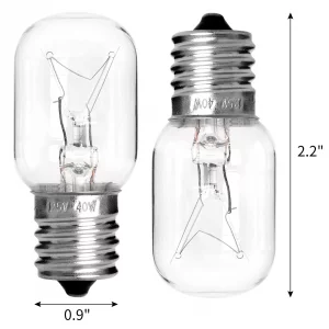 Belleone Microwave Light Bulb for Whirlpool, 8206232A Light Bulbs for Maytag GE Kenmore Over Range Hood, Kei 125V 40W, Microwave Bulbs Over Stove, 2 