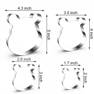Bear Cookie Cutter Set Large Small Mini - 5