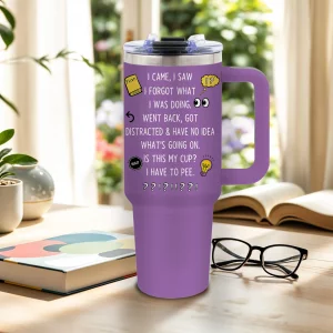 DUUV Birthday Gifts for Women Men, I Came I Saw I Forgot Tumbler 40 Oz, Gag Gifts for Grandma Grandpa Mom Dad Elderly Senior Citizen Old People, Gift