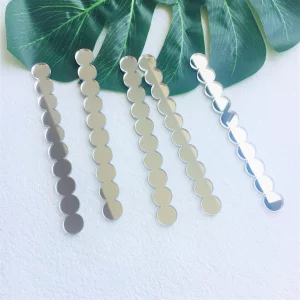 CHENRUI 20 Pcs Scallop Acrylic Mirror Cakesicle Sticks, Valentine Birthday Baby Shower Popsicle Sticks (Silver Mirror)
