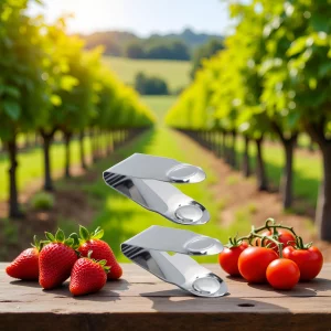 Stainless Steel Strawberry Huller Fruit Stem Remover Home Kitchen Tools for Cherry Tomato, Silver, 2.8 * 1, 2PCS