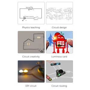 Meiliyizu Conductive Pen, Conductive Pen Practical Electric Paint Pen Conductive Ink Pen Circuit Board Repair Tool for Electronic Engineer Student