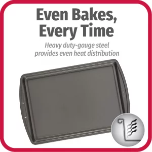GoodCook Everyday Nonstick Carbon Steel 13 x 9 Baking Sheet Set, 3 Pack - Standard-Sized Carbon Steel Cooking Pans, Bakeware Set, Cookie Sheets for