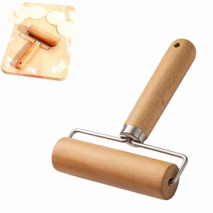 Wooden Rolling Pin Set - Non-Stick Pizza & Dough Roller, Ergonomic Bakery Tool for Cookies, Pie, Bread Dough | Heavy Duty, Easy Clean, Compact Storag