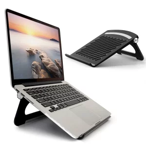Brezze Letter Laptop Stand for Desk Stable Foldable Adjustable Multi-Angle Computer Desktop Holder Ventilated Lapdesks Riser for Mackbook, Lenovo, De