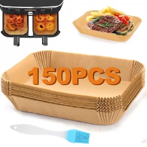 YJWYDM Air Fryer Disposable Paper Liners, 150PCS Air Fryer Parchment Paper Liners 8.7x5.5