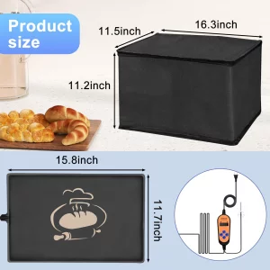 KQSNBG Bread Proofer Mat with Warming Box, Winter Sourdough Dough Proofing Box, for Bread Making,Sourdough Warmer,Yogurt