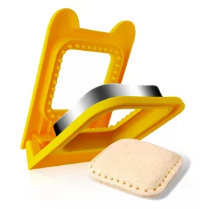 Square Sandwich Cutter and Sealer,Fun Cookie Cutters,2-In-1 Sandwich Cutter and Sealer,Pocket Sandwiches Cutter,Sandwich Cutters for Kids Fun Lunchab