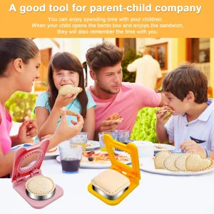 Square Sandwich Cutter and Sealer,Fun Cookie Cutters,2-In-1 Sandwich Cutter and Sealer,Pocket Sandwiches Cutter,Sandwich Cutters for Kids Fun Lunchab