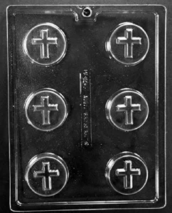 Grandmama's Goodies R073 Cross Cookie Chocolate Candy Soap Mold with Exclusive Molding Instructions