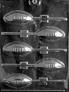 Grandmama's Goodies S026 Football Lollipop Chocolate Candy Soap Mold with Exclusive Molding Instructions