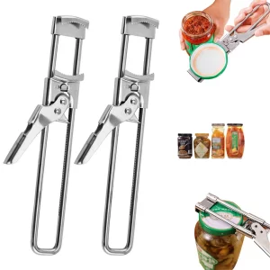 Multi-Function Long Handle Jar Opener Tool, Jar Lid Bottle Opener with Non-Slip Grip for Tough Lids Kitchen Tool