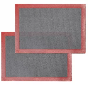 Amyandone Silicone Baking Mat with Microperforated, 2 PCS Perforated Baking Mats/Oven Liners for 13