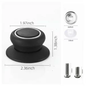 2Pcs Pot Lid Knobs, Kitchen Bakelite Pot Lid Handle, Universal Pot Lid Top Replacement Knob, Heat Resistant and Prevent Static Electricity, Easy Inst