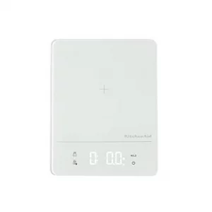 KitchenAid KQ913 Digital Waterproof (IPx7) Kitchen and Food Scale, LED readout, 11 Pound Max Capacity, White