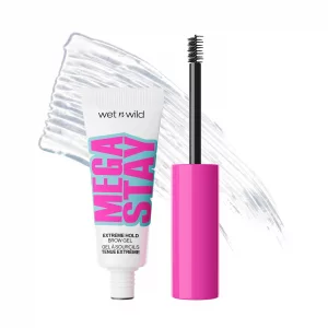 wet n wild Mega Stay Extreme Hold Brow Gel, Lightweight, Non-Sticky & Flake-Free Formula, Long-Lasting 16-Hour Wear, Sculpted & Laminated Brow Look, 
