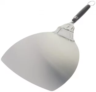 Weber Original Pizza Paddle - Stainless Steel Pizza Peel with Rotating Handle, Supports 12-Inch Pizzas up to 2.5 lbs, No?Slip Grip & Hanging Loop