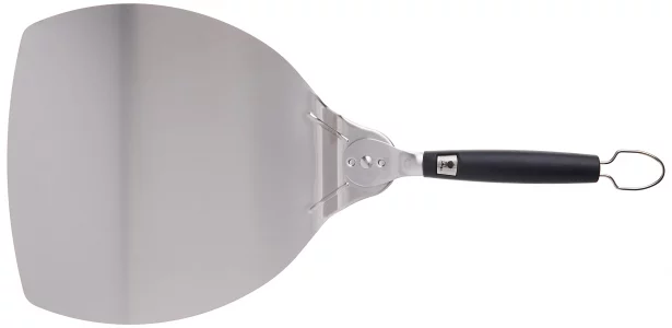 Weber Original Pizza Paddle - Stainless Steel Pizza Peel with Rotating Handle, Supports 12-Inch Pizzas up to 2.5 lbs, No?Slip Grip & Hanging Loop