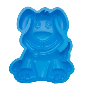 Fewo Small Puppy Dog Cake Pan, Non-stick Pup Dog Silicone Baking Mold Tray for Muffin Loaf Bread Toast Mousse Scone Baking Supplies, 7.8