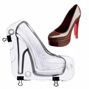 Comkit Large Life Size 3D Plastic High Heel Shoe Mold for Chocolate Fondant Candy Sugar Wedding Birthday Cake Topper Decorating, 7.5