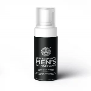 Skin Elements Intimate Wash for Men | pH Balanced Foaming Wash with Tea Tree Oil & Aloe Vera | Soothes, Refreshes & Maintains Hygiene | 4.05 fl. oz. 