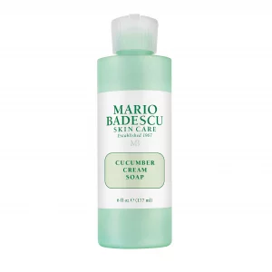 Mario Badescu Cucumber Cream Soap - Gentle, Creamy Facial Cleanser Infused with Vitamins and Minerals - Removes Light Makeup, Oil and Impurities - Fa