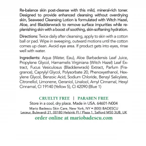 Mario Badescu Seaweed Cleasing Lotion for Combination, Dry and Sensitive Skin |Facial Toner that Clarifies and Replenishes |Formulated with Witch Haz