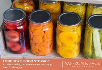 Saffron & Sage Canning Lids Regular Mouth - 120 Count Quality Universal Lids for Ball, Kerr Mason Jars - Good Sealing Performance for a Tight Seal, F