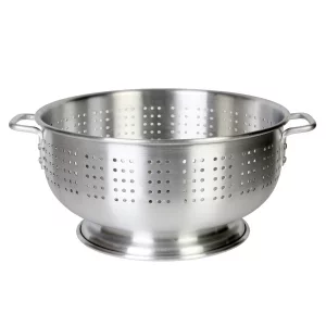Thunder Group ALHDCO003 Colander, 16 Quart Capacity, Perforated, Riveted Handles, Footed Base, Aluminum, Pack of 4