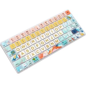 SANFORIN Keyboard Cover Skin for Apple iMac Magic Keyboard 2nd Gen MLA22LL/ A (Model: A1644), Silicone Skin Protector with Big Letter Design, US Layo