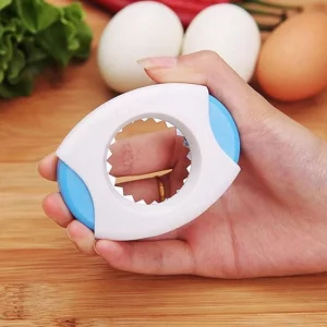 Blue Egg Shell Opener Egg Topper Cutter Egg Cracker Separator for Quickly Cutting Off The Tops of Eggs Egg Shell Scissors Opener Kitchen Gadgets Tool
