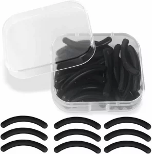30Pcs Black Curler Refills Eyelash Curler Refill Pads Silicone Rubber Curler Replacement Refills Pads for Universal Eyelash CurlerPractical and Deft 