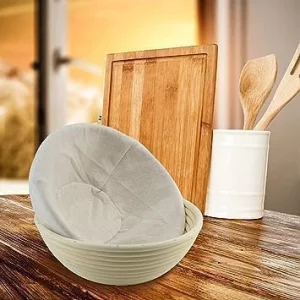 9 Inch Proofing Bread Basket Cloth, Reusable Breathable Liner Cotton Flax Banneton Proofing Bread Cloth, Round Baking supplies Bread Proofing Baskets